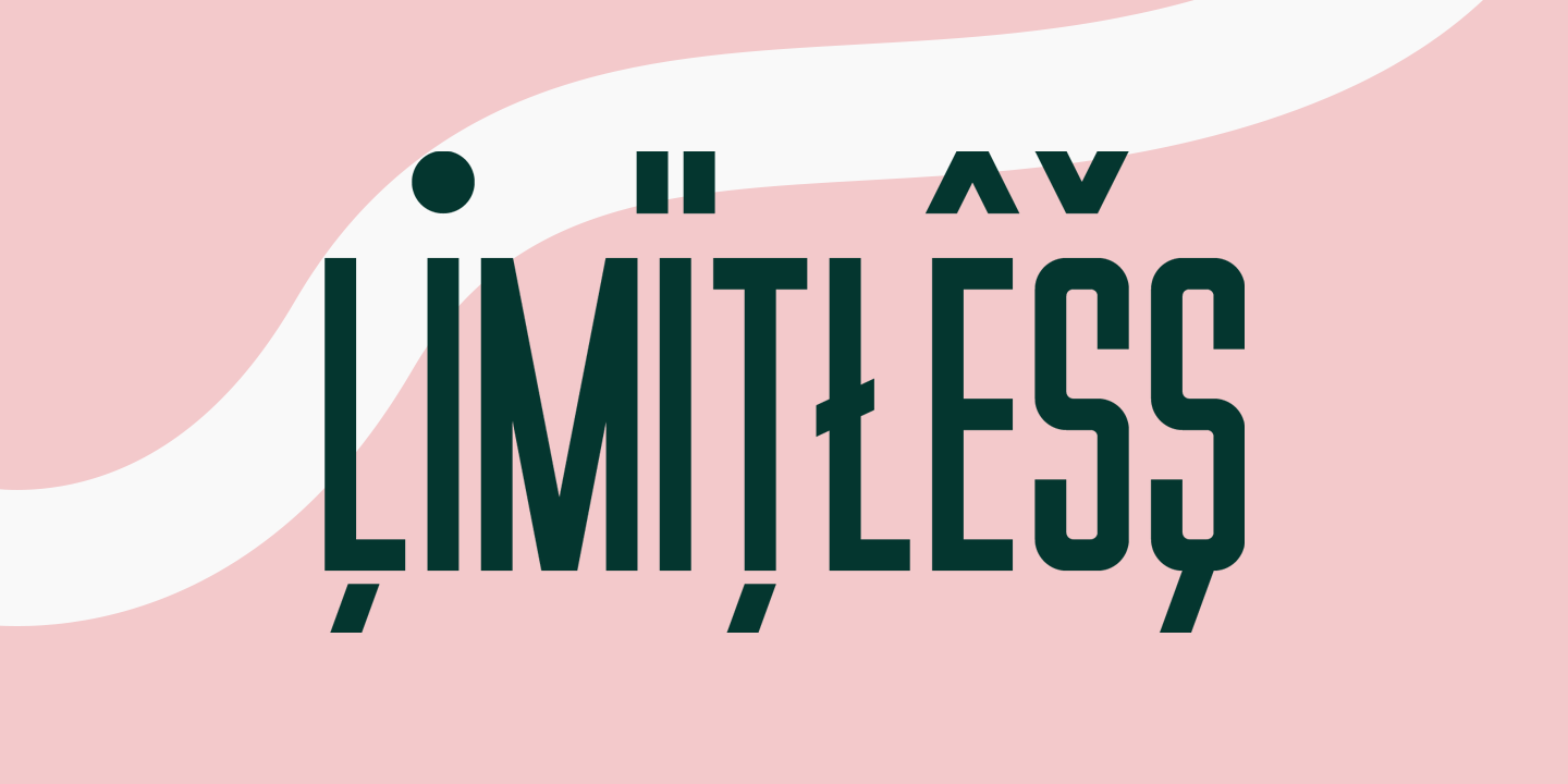 Limitless Extra Bold Italic Font preview